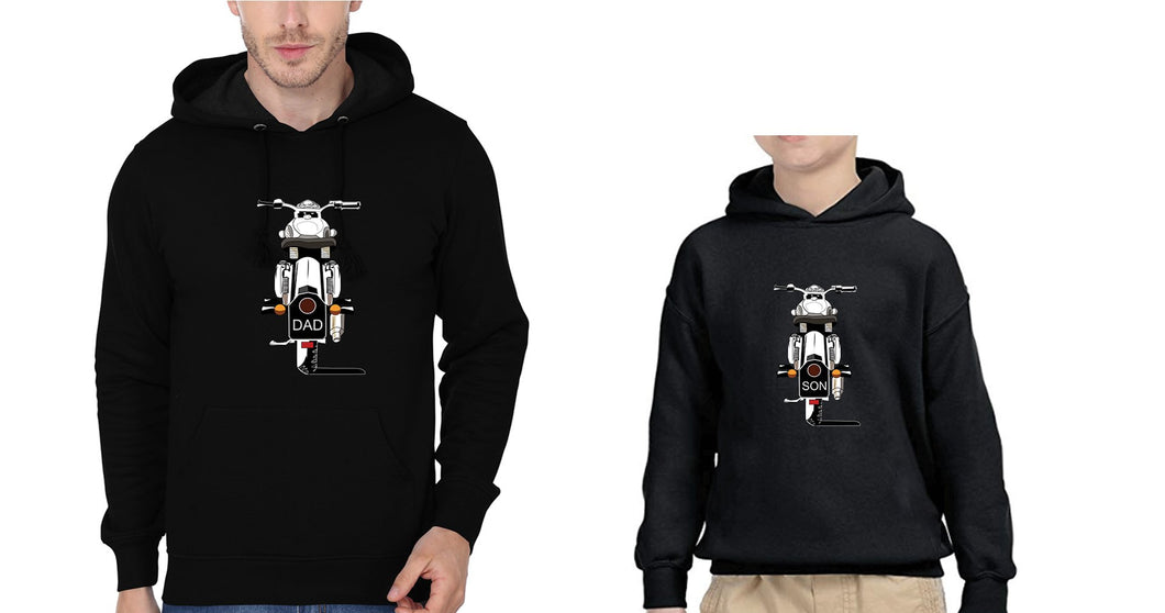Dad Son Bullet Father and Son Matching Hoodies- KidsFashionVilla