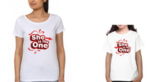 Load image into Gallery viewer, She Is The One Mother and Daughter Matching T-Shirt- KidsFashionVilla
