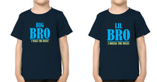 Load image into Gallery viewer, Big Bro Make The Rules Lil Bro break The Rules Brother-Brother Kids Half Sleeves T-Shirts -KidsFashionVilla
