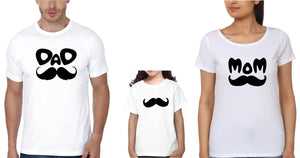 Moustaches Family Half Sleeves T-Shirts-KidsFashionVilla