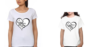 God Gave Me You Mother and Daughter Matching T-Shirt- KidsFashionVilla