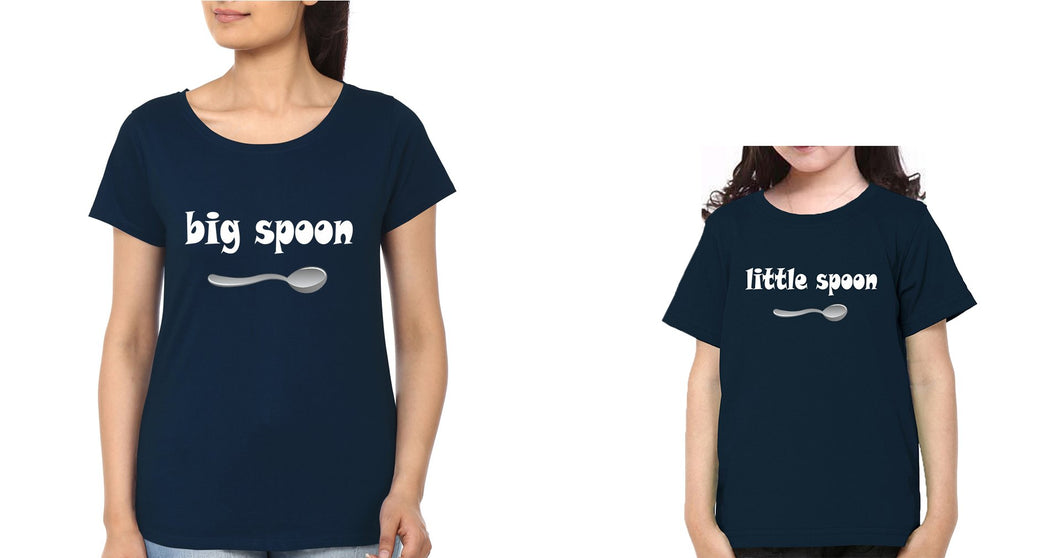 Big Spoon & Little Spoon Mother and Daughter Matching T-Shirt- KidsFashionVilla