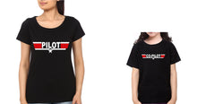 Load image into Gallery viewer, Pilot &amp; Co-Pilot Mother and Daughter Matching T-Shirt- KidsFashionVilla
