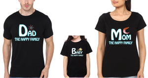 Dad Mom Baby Family Half Sleeves T-Shirts-KidsFashionVilla