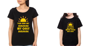 You Are My Sunshine My Only Sunshine Mother and Daughter Matching T-Shirt- KidsFashionVilla