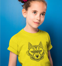 Load image into Gallery viewer, WOLF Half Sleeves T-Shirt For Girls -KidsFashionVilla
