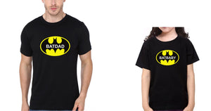 Batdad Batbaby Father and Daughter Matching T-Shirt- KidsFashionVilla
