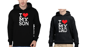 I Love My Son I Love My Dad Father and Son Matching Hoodies- KidsFashionVilla