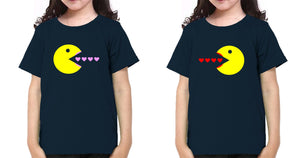 Pacman Sister-Sister Kids Half Sleeves T-Shirts -KidsFashionVilla