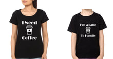 Load image into Gallery viewer, I Need Coffee I&#39;M Latte To handel Mother and Son Matching T-Shirt- KidsFashionVilla
