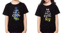Load image into Gallery viewer, Cool Bro Cute Sis Brother-Sister Kid Half Sleeves T-Shirts -KidsFashionVilla
