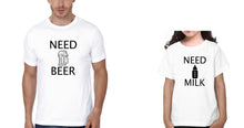 Load image into Gallery viewer, Need Beer Need Milk Father and Daughter Matching T-Shirt- KidsFashionVilla
