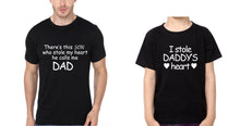 Load image into Gallery viewer, I Stole daddy&#39;s Heart Father and Son Matching T-Shirt- KidsFashionVilla

