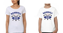 Load image into Gallery viewer, Baseball Mom Baseball Son Mother and Son Matching T-Shirt- KidsFashionVilla
