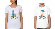 Load image into Gallery viewer, Bicycle Mother and Son Matching T-Shirt- KidsFashionVilla
