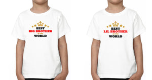 Best Bro In The World Brother-Brother Kids Half Sleeves T-Shirts -KidsFashionVilla