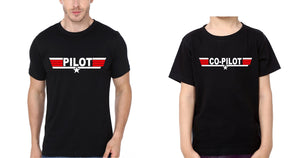 Pilot Co-Pilot Father and Son Matching T-Shirt- KidsFashionVilla