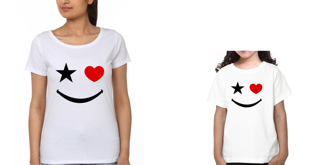 Smiley Mother and Daughter Matching T-Shirt- KidsFashionVilla
