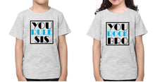 Load image into Gallery viewer, You Rule Sis You Rock Bro Brother-Sister Kid Half Sleeves T-Shirts -KidsFashionVilla
