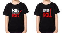 Load image into Gallery viewer, Big Bro Rock Little Brother Roll Brother-Brother Kids Half Sleeves T-Shirts -KidsFashionVilla
