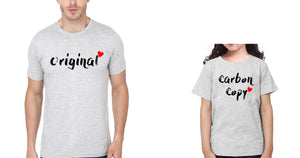Original & Carbon Copy Father and Daughter Matching T-Shirt- KidsFashionVilla