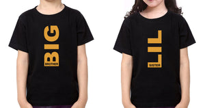 Big Brother Lil sister Brother-Sister Kid Half Sleeves T-Shirts -KidsFashionVilla
