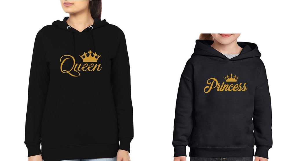 Queen Princess Mother and Daughter Matching Hoodies- KidsFashionVilla