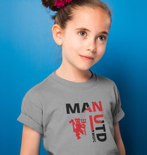 Load image into Gallery viewer, Manchester United Half Sleeves T-Shirt For Girls -KidsFashionVilla
