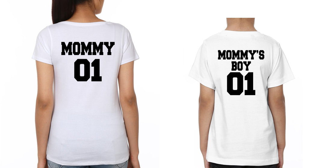 Mommy01 mommy's boy01 Mother and Son Matching T-Shirt- KidsFashionVilla