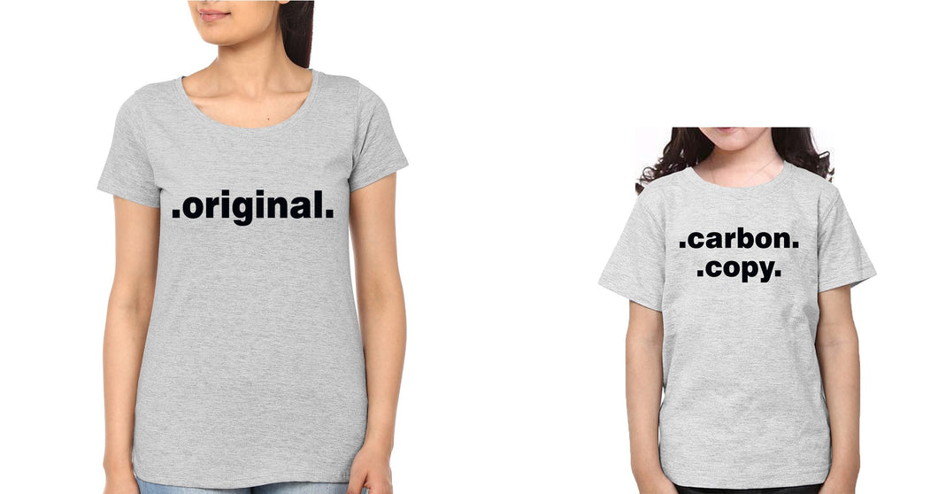 Original & Carbon Copy Mother and Daughter Matching T-Shirt- KidsFashionVilla