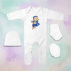 Very Funny Cartoon Jumpsuit with Cap, Mittens and Booties Romper Set for Baby Boy - KidsFashionVilla