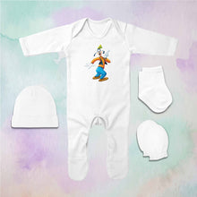 Load image into Gallery viewer, Most Funny Cartoon Jumpsuit with Cap, Mittens and Booties Romper Set for Baby Boy - KidsFashionVilla
