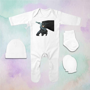 Lovely Cartoon Jumpsuit with Cap, Mittens and Booties Romper Set for Baby Boy - KidsFashionVilla