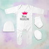 Mini Muslim Eid Jumpsuit with Cap, Mittens and Booties Romper Set for Baby Boy - KidsFashionVilla