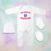 My Fourth Navratri Jumpsuit with Cap, Mittens and Booties Romper Set for Baby Boy - KidsFashionVilla