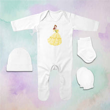 Load image into Gallery viewer, Cutie Princess Cartoon Jumpsuit with Cap, Mittens and Booties Romper Set for Baby Boy - KidsFashionVilla
