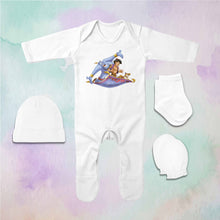 Load image into Gallery viewer, Smart Cartoon Jumpsuit with Cap, Mittens and Booties Romper Set for Baby Boy - KidsFashionVilla
