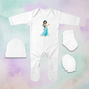 Cutest Cartoon Jumpsuit with Cap, Mittens and Booties Romper Set for Baby Boy - KidsFashionVilla