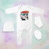 Funny Cartoon Jumpsuit with Cap, Mittens and Booties Romper Set for Baby Boy - KidsFashionVilla