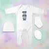 Apne Toh Apne Hote Hain Quotes Jumpsuit with Cap, Mittens and Booties Romper Set for Baby Boy - KidsFashionVilla