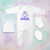 My Sister My Angel Jumpsuit with Cap, Mittens and Booties Romper Set for Baby Boy - KidsFashionVilla