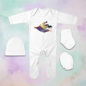 Best Cartoon Jumpsuit with Cap, Mittens and Booties Romper Set for Baby Boy - KidsFashionVilla