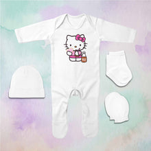 Load image into Gallery viewer, Lovely Cartoon Jumpsuit with Cap, Mittens and Booties Romper Set for Baby Girl - KidsFashionVilla
