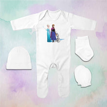 Load image into Gallery viewer, Lovely Princess Cartoon Jumpsuit with Cap, Mittens and Booties Romper Set for Baby Boy - KidsFashionVilla

