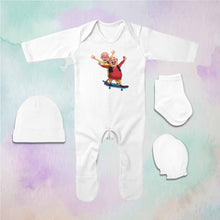 Load image into Gallery viewer, Funny Cartoon Jumpsuit with Cap, Mittens and Booties Romper Set for Baby Boy - KidsFashionVilla
