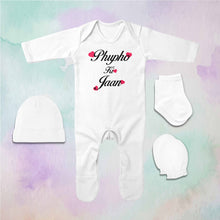Load image into Gallery viewer, Phupho Ki Jaan Eid Jumpsuit with Cap, Mittens and Booties Romper Set for Baby Boy - KidsFashionVilla
