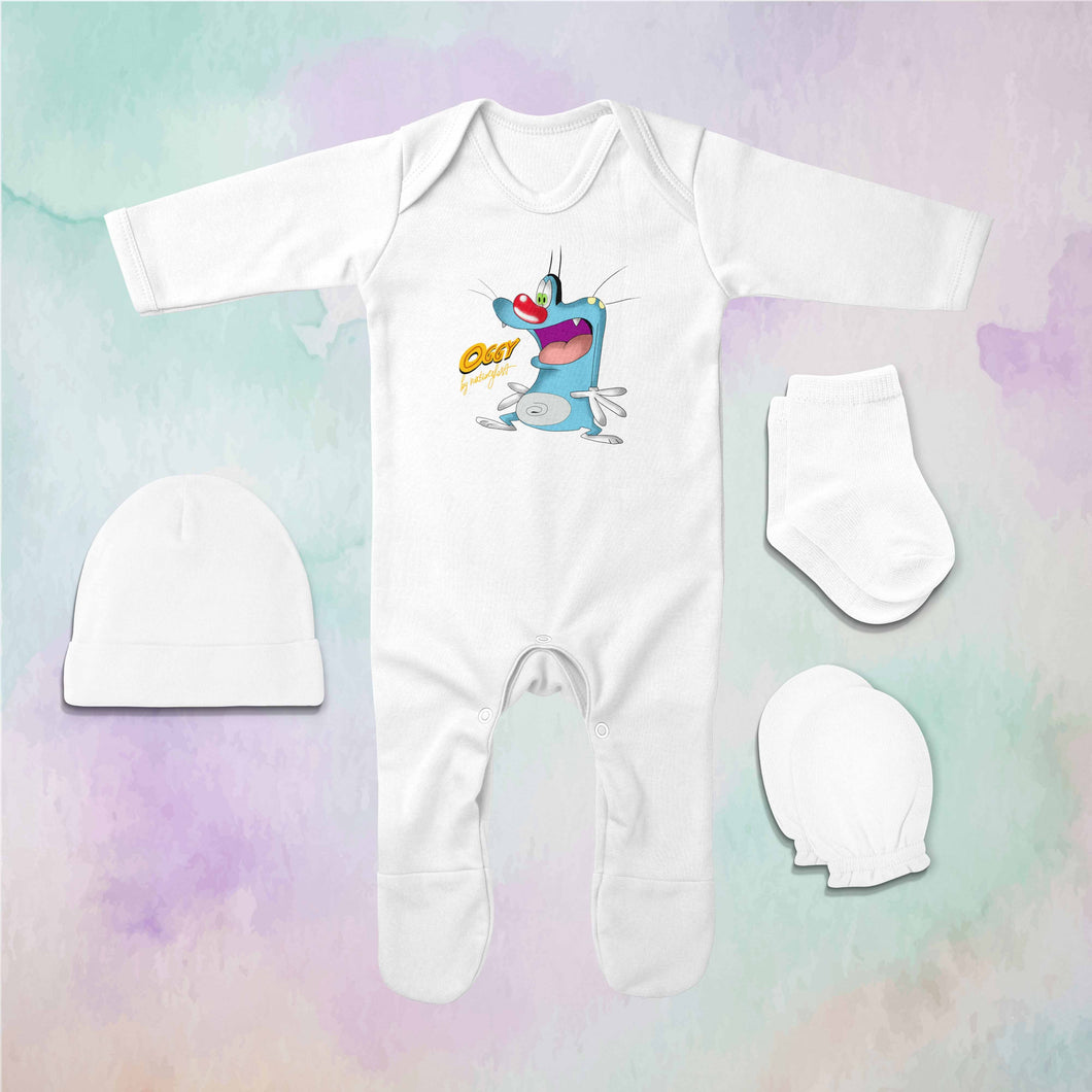 Most Famous Cartoon Jumpsuit with Cap, Mittens and Booties Romper Set for Baby Boy - KidsFashionVilla