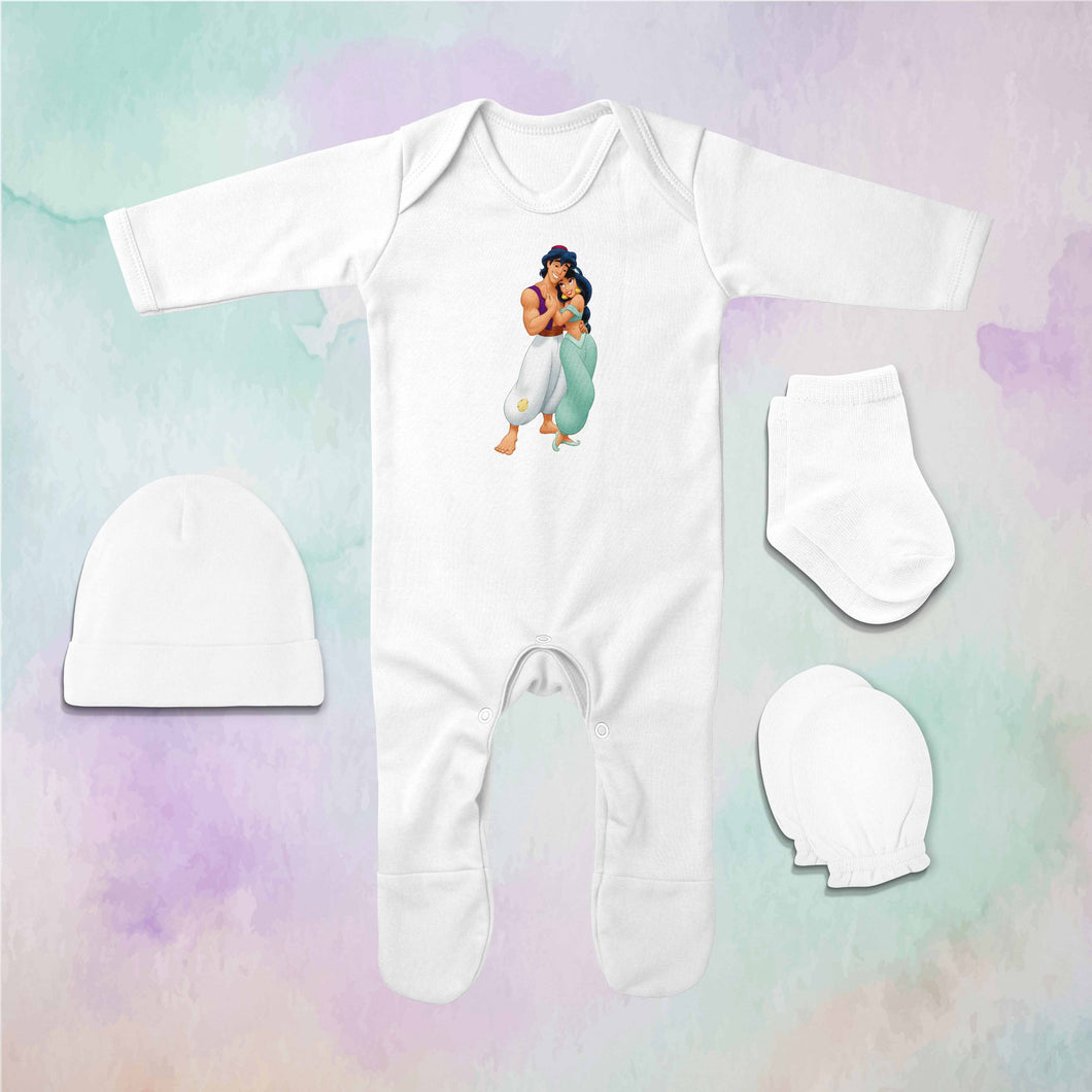 Cute Cartoon Jumpsuit with Cap, Mittens and Booties Romper Set for Baby Boy - KidsFashionVilla