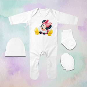 Most Adorable Cartoon Jumpsuit with Cap, Mittens and Booties Romper Set for Baby Boy - KidsFashionVilla