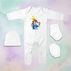 Famous Cartoon Jumpsuit with Cap, Mittens and Booties Romper Set for Baby Boy - KidsFashionVilla